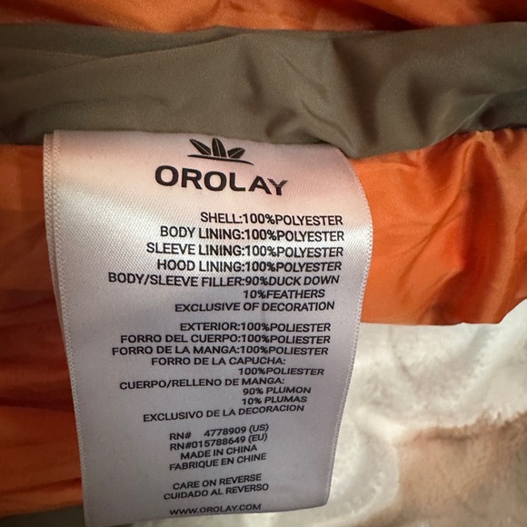 OROLAY Thickened Down Fill Hooded Parka Coat/Jacket Women’s S Green - Picture 6 of 8